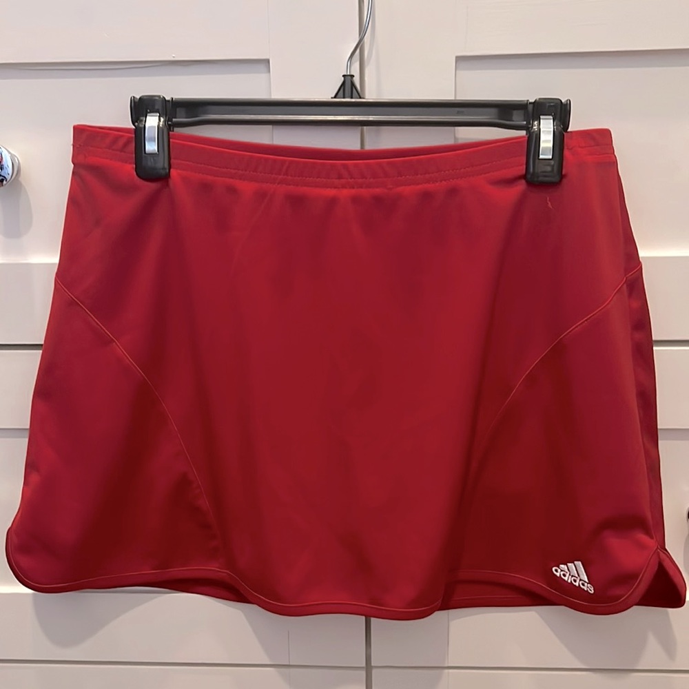 Red Adidas Tennis Skirt